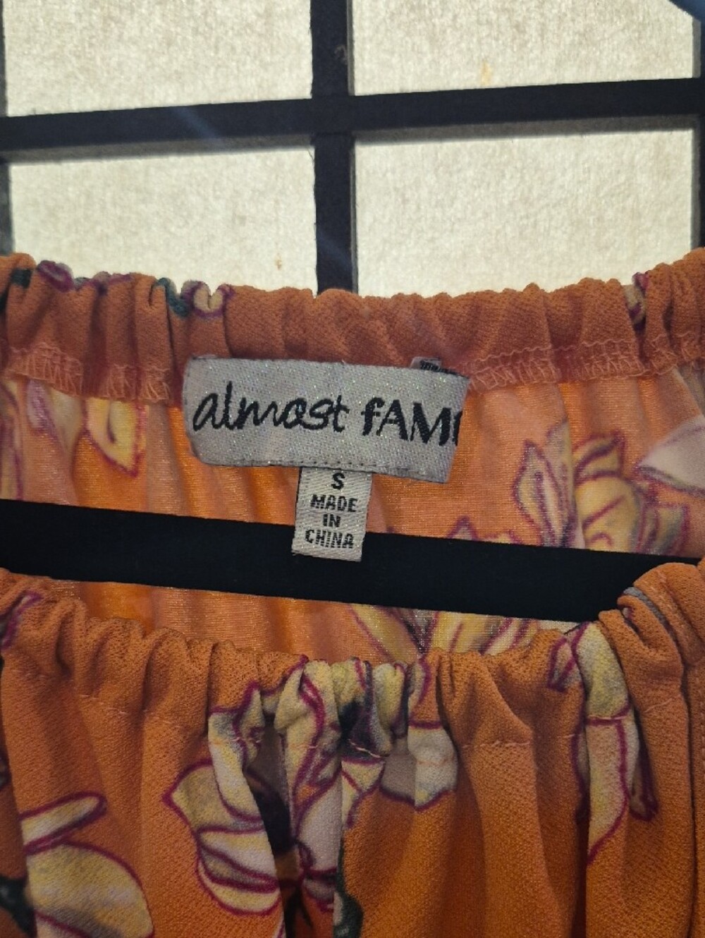 Floral Rust Orange Halter Jumpsuit - Picture 4 of 4